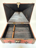 South Indian Netturpetti Jewelry Box, Teak & Brass, Circa 1950