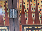 Middle Eastern Mosaic Wooden Inlaid Marquetry Box for Game Chess and Backgammon