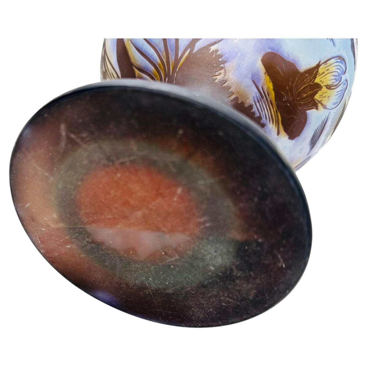 Art Nouveau Cameo Vase Signed Emile Galle 14 inches — additional view 7