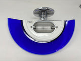 Postmodern Italian Cobalt Blue Murano Glass & Chrome Wall Sconce, 1980s 1 of 7