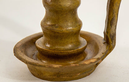 Antique Islamic Persian Nishapur Style Ceramic Glazed Oil Lamp