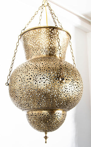 Moroccan Brass Chandelier Pendant Light Fixture Granada Moorish Style