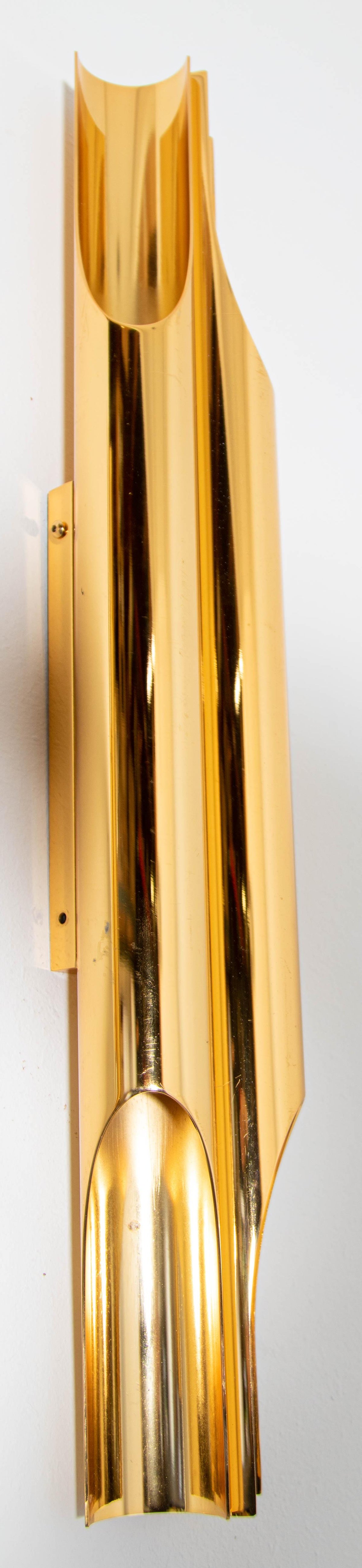 Italian Polished Brass Orgue Wall Sconce, Post-Modern Design, 2015 — Italy