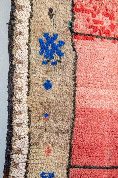 Moroccan Vintage Hand-Woven Boujad Berber Rug, circa 1960