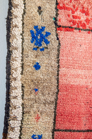 Moroccan Vintage Hand-Woven Boujad Berber Rug, circa 1960