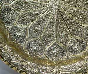 Moroccan Brass Tray Moorish Islamic Metalwork 13 inches Diameter