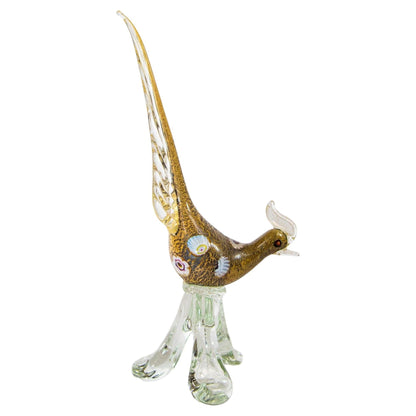 Italian Murano Art Glass Pheasant Bird Sculpture 1960s — additional view 4