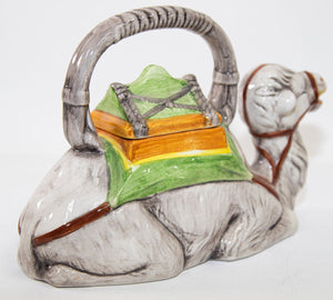 Vintage Hand Painted Resting Camel Porcelain Tea Pot