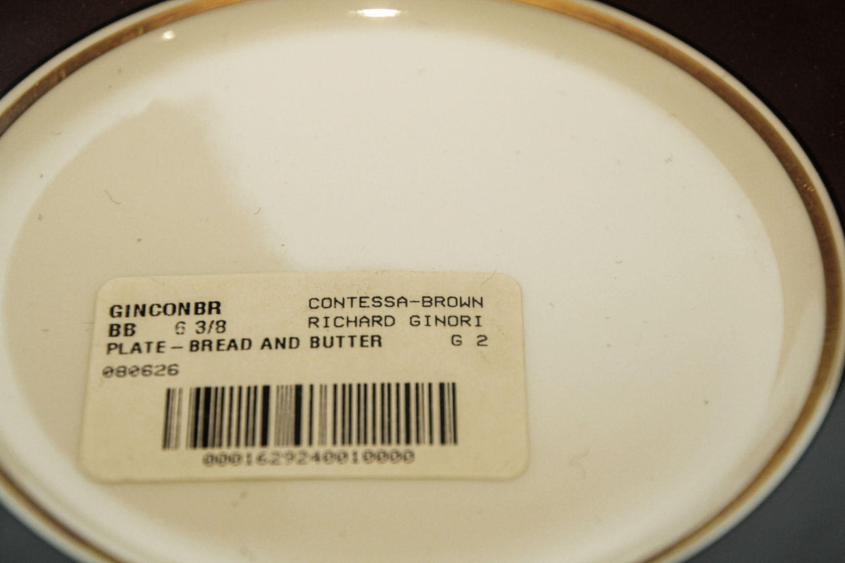 Richard Ginori Brown & Gold Trimmed Dinnerware Service Of 93 Pieces — detail view 15