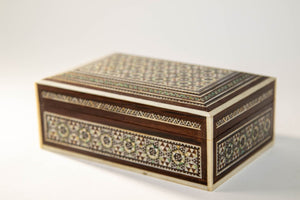 1940s Mother of Pearl Inlaid Decorative Middle Eastern Islamic Box