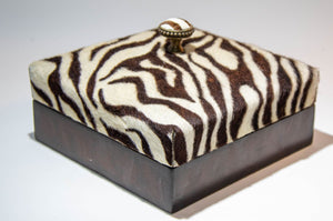 Maitland Smith PostModern Zebra Hide Box 1980's