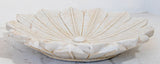 White Marble Open Lotus Flower Shape Large Blow Hand-Carved in India Raj Mughal
