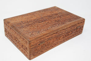 Anglo Raj Hand Carved Wooden Decorative Jewelry Box