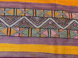 1960s Vintage Flat-Weave Berber Moroccan Rug