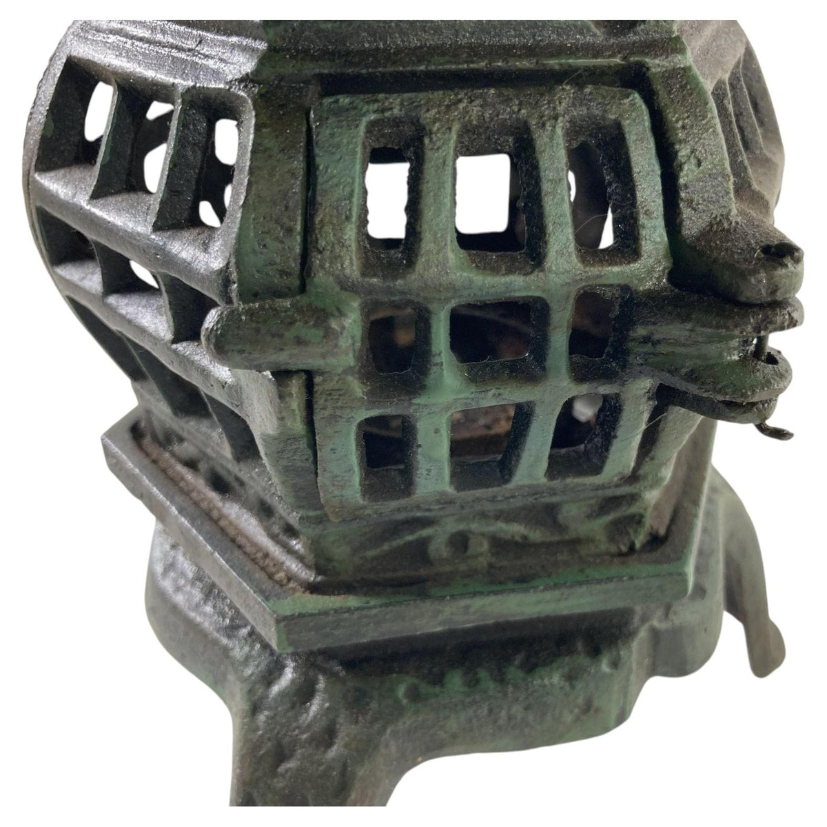 1940s Japanese Iron Pagoda Candle Lantern, Hand-Crafted Japonisme — Japan