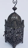 Moroccan Hurricane Metal Candle Lantern Indoor or Outdoor