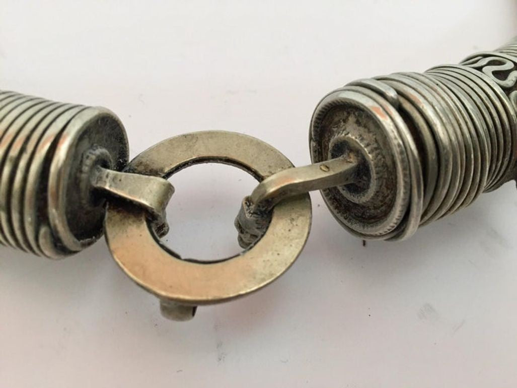 Traditional Silver Torque Necklace Chocker from Rajasthan India