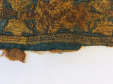 19th C. Islamic Textile Ottoman Empire Silver Metallic Threads Antique Fragment