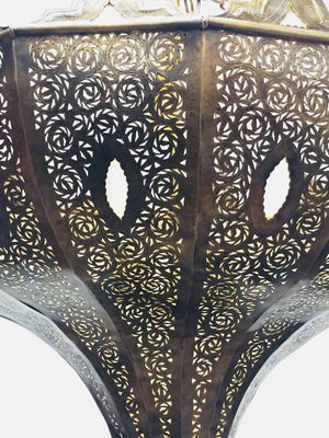 Large Vintage Brass Moroccan chandelier