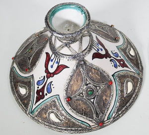 Moroccan Ceramic Tajine from Fez