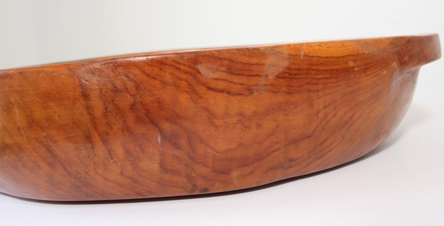 Large Vintage Hand Hewn Organic Teak Bowl