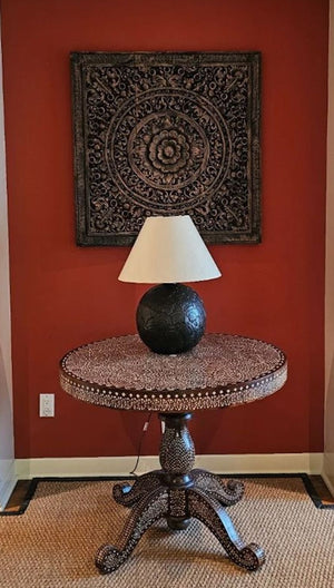 Anglo Indian bone inlaid Center Pedestal Table
