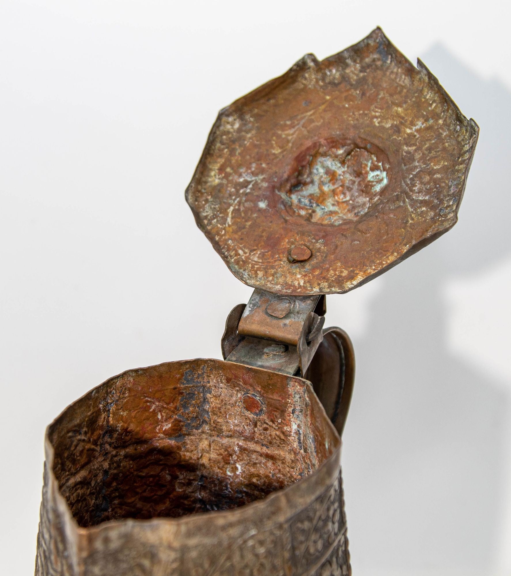 Antique Indo-Persian Copper TeaPot 19th Century