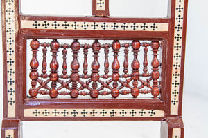 Egyptian Octagonal Side Table Islamic Moorish Tilt-Top Inlaid Table 1950s