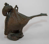 Antique Indian Bronze Parrot Figure oil Lamp Rajasthan 19th Century