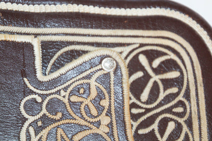 Collectible Vintage Hand-tooled Leather African Berber Tribal Moroccan Bag 1960