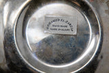 Egyptian Round Brass Tray with Silver and Copper Overlay Wall Hanging 1970