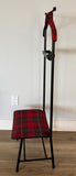 Jacques Adnet Valet Leather Wrapped with Original Tartan Plaid