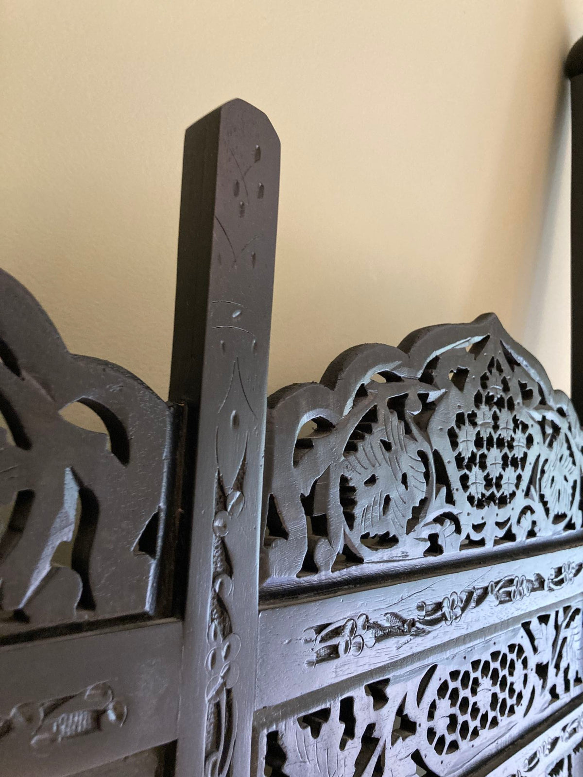 Hand-Carved Indo-Portuguese Moorish Queen Four-Poster Bed, India, 2000