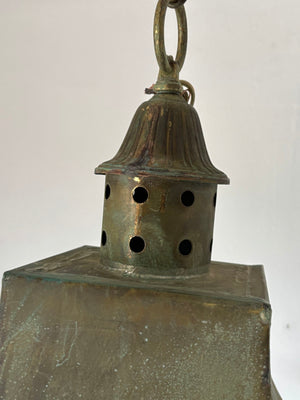 Verdigris Copper Brass Hanging Hall Lantern