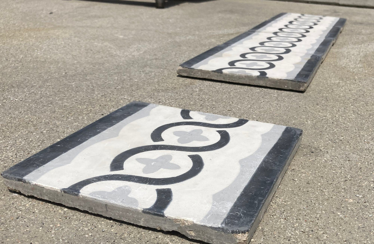 Moroccan Encaustic Cement Tile Sample with Modern Design