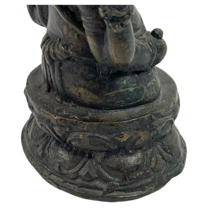 Bronze Statue Sculpture of Ganesh Indian or Nepalese Bronze Hindu Statue