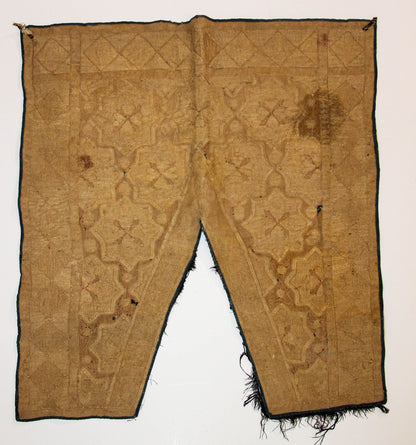 Antique Islamic Art Ottoman Metallic Threads Arched Fragment Textile 19th c.