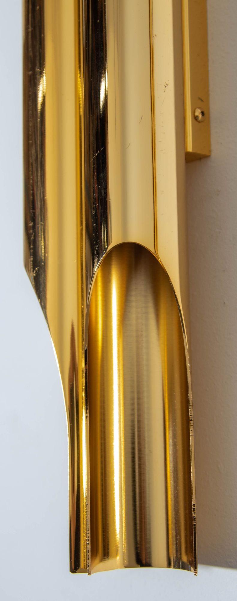 Italian Polished Brass Orgue Wall Sconce, Post-Modern Design, 2015 — Italy