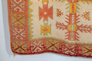 Moroccan Orange Vintage Beni MGuild Rug 1960s
