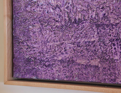 Dove Peace and Arabic Calligraphy Purple and Yellow Oil on Canvas Painting Frame