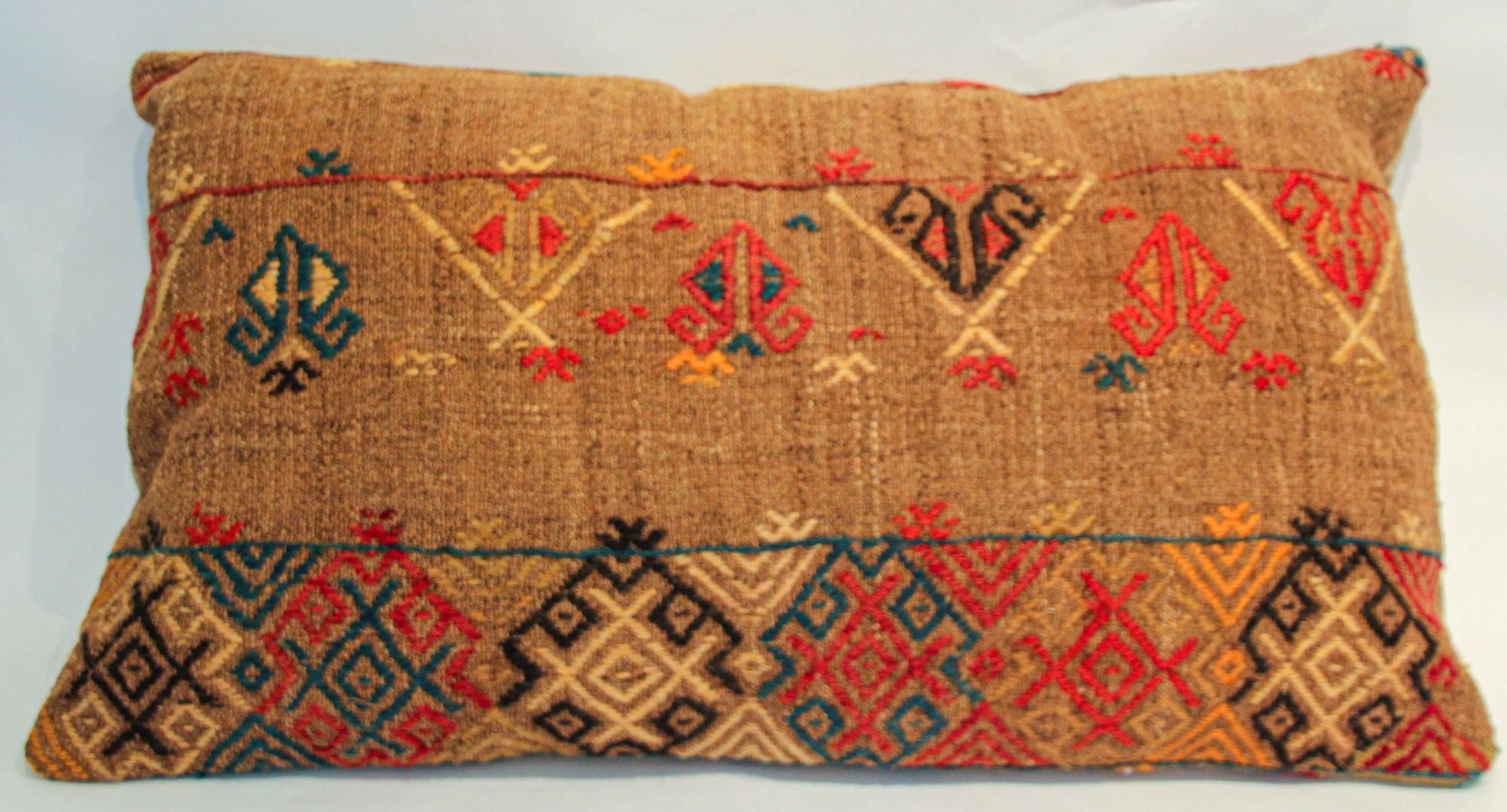 Vintage Moroccan Berber Pillow Hand-woven Rug Pillow