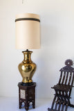 Polished Brass Large Scale Hollywood Regency Moroccan Urn Table Lamp 1950's
