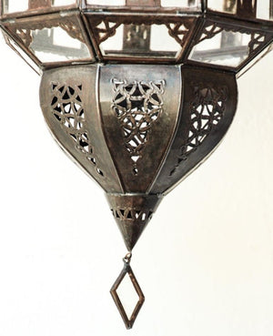Handcrafted Moorish Glass Lantern Octagonal Shape