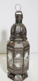 Moroccan Metal and Clear Glass Candle Lantern
