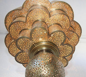 Moroccan Moorish Alhambra Brass Chandelier