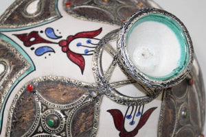 Moroccan Ceramic Tajine from Fez