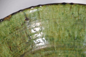 Moroccan Berber Tamgroute Terracotta Green Glazed Bowl
