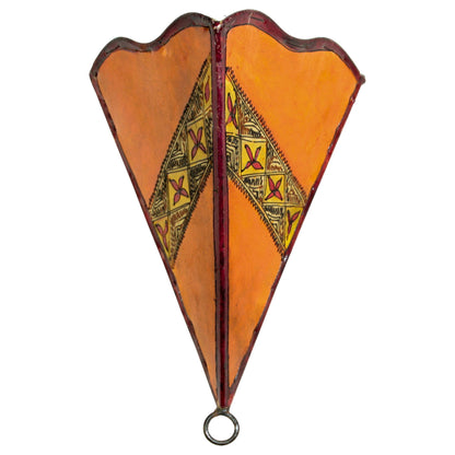 Vintage Parchment Tribal Art Wall Sconce North African
