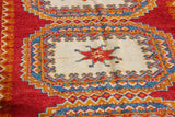 1960s Vintage Orange Moroccan Berber Rug