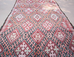 1960s Moroccan Berber Rug Pink Vintage Rehmana Marrakech Carpet